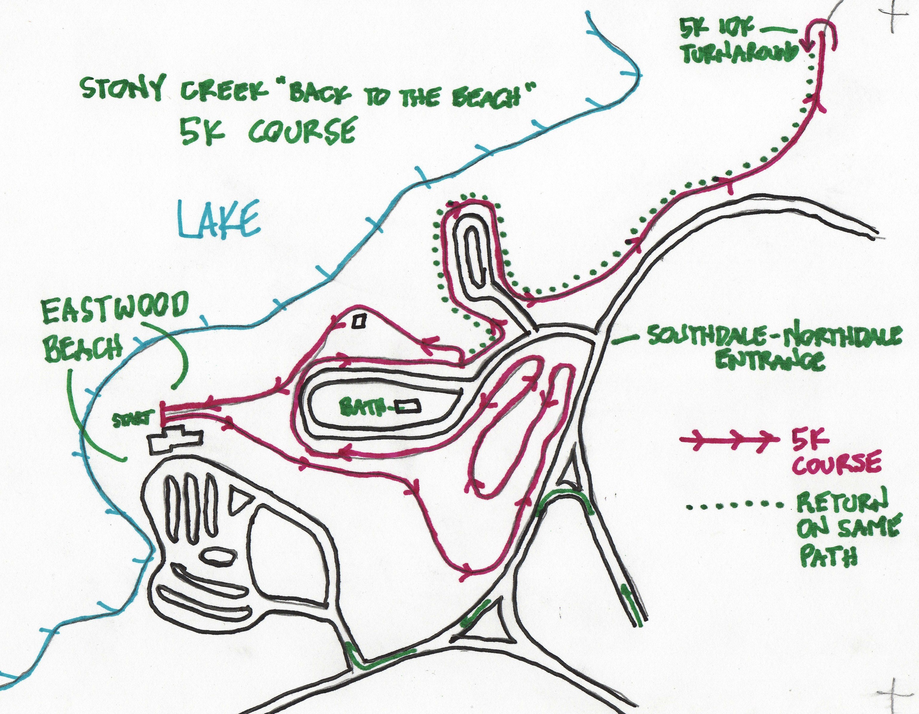 Back to the Beach 5k Map